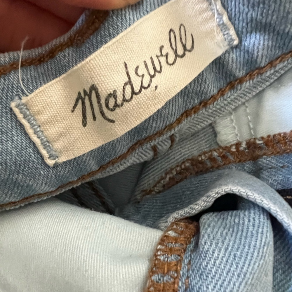 MADEWELL The High RIse Denim Shorts Light Wash Size 26 - Picture 7 of 8